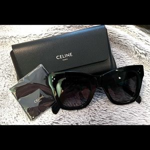 Celine Oversized Polarized Cat Eye Sunglasses (CL4004 IN)